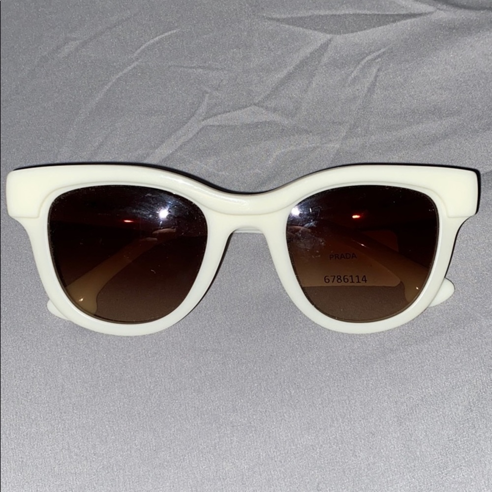 White Prada sunglasses NEVER WORN